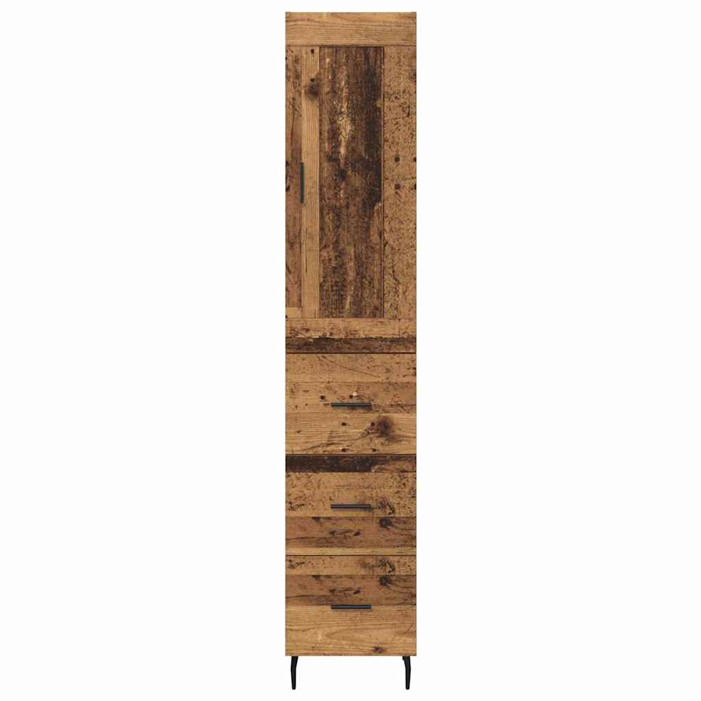 Highboard Παλιό Ξύλο 34,5 x 34 x 180 εκ. Επεξεργασμένο ξύλο