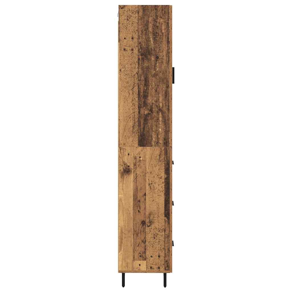 Highboard Παλιό Ξύλο 34,5 x 34 x 180 εκ. Επεξεργασμένο ξύλο