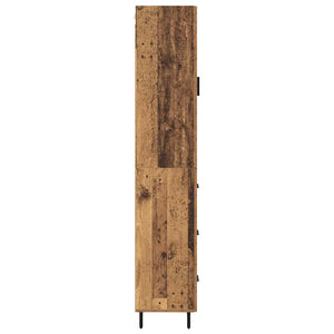 Highboard Παλιό Ξύλο 34,5 x 34 x 180 εκ. Επεξεργασμένο Ξύλο
