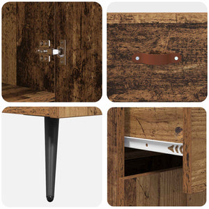 Highboard Παλιό Ξύλο 69,5 x 34 x 180 εκ. Επεξεργασμένο Ξύλο