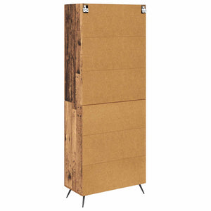 Highboard Παλιό Ξύλο 69,5 x 34 x 180 εκ. Επεξεργασμένο Ξύλο