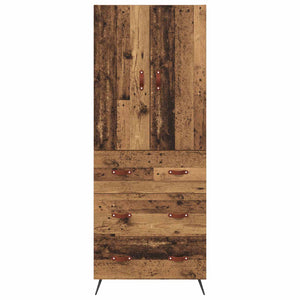Highboard Παλιό Ξύλο 69,5 x 34 x 180 εκ. Επεξεργασμένο Ξύλο