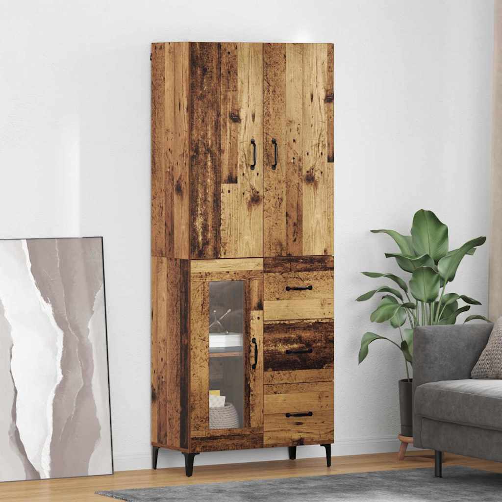 Highboard Παλιό Ξύλο 69,5 x 34 x 180 εκ. Επεξεργασμένο ξύλο - Pakobazaar