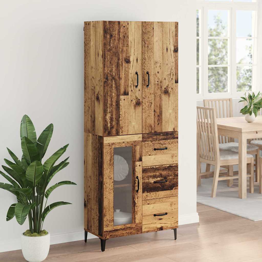 Highboard Παλιό Ξύλο 69,5 x 34 x 180 εκ. Επεξεργασμένο ξύλο - Pakobazaar