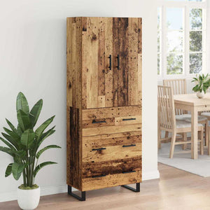 Highboard 2 τμχ. Παλιό Ξύλο 69,5 x 34 x 180 εκ.