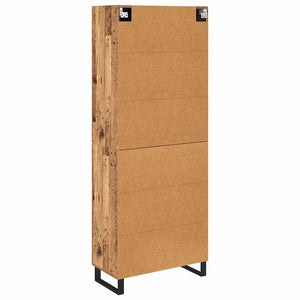 Highboard 2 τμχ. Παλιό Ξύλο 69,5 x 34 x 180 εκ.