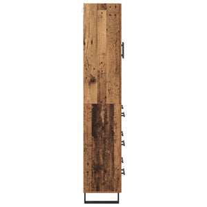 Highboard 2 τμχ. Παλιό Ξύλο 69,5 x 34 x 180 εκ.
