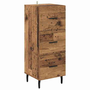 Highboard Παλιό Ξύλο 34,5 x 34 x 180 εκ. Επεξεργασμένο Ξύλο