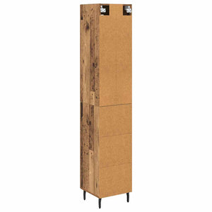 Highboard Παλιό Ξύλο 34,5 x 34 x 180 εκ. Επεξεργασμένο Ξύλο
