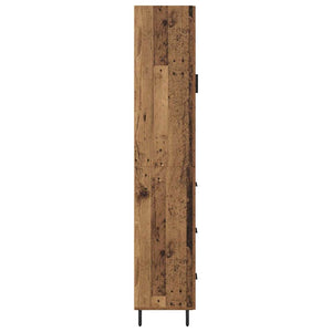 Highboard Παλιό Ξύλο 34,5 x 34 x 180 εκ. Επεξεργασμένο Ξύλο