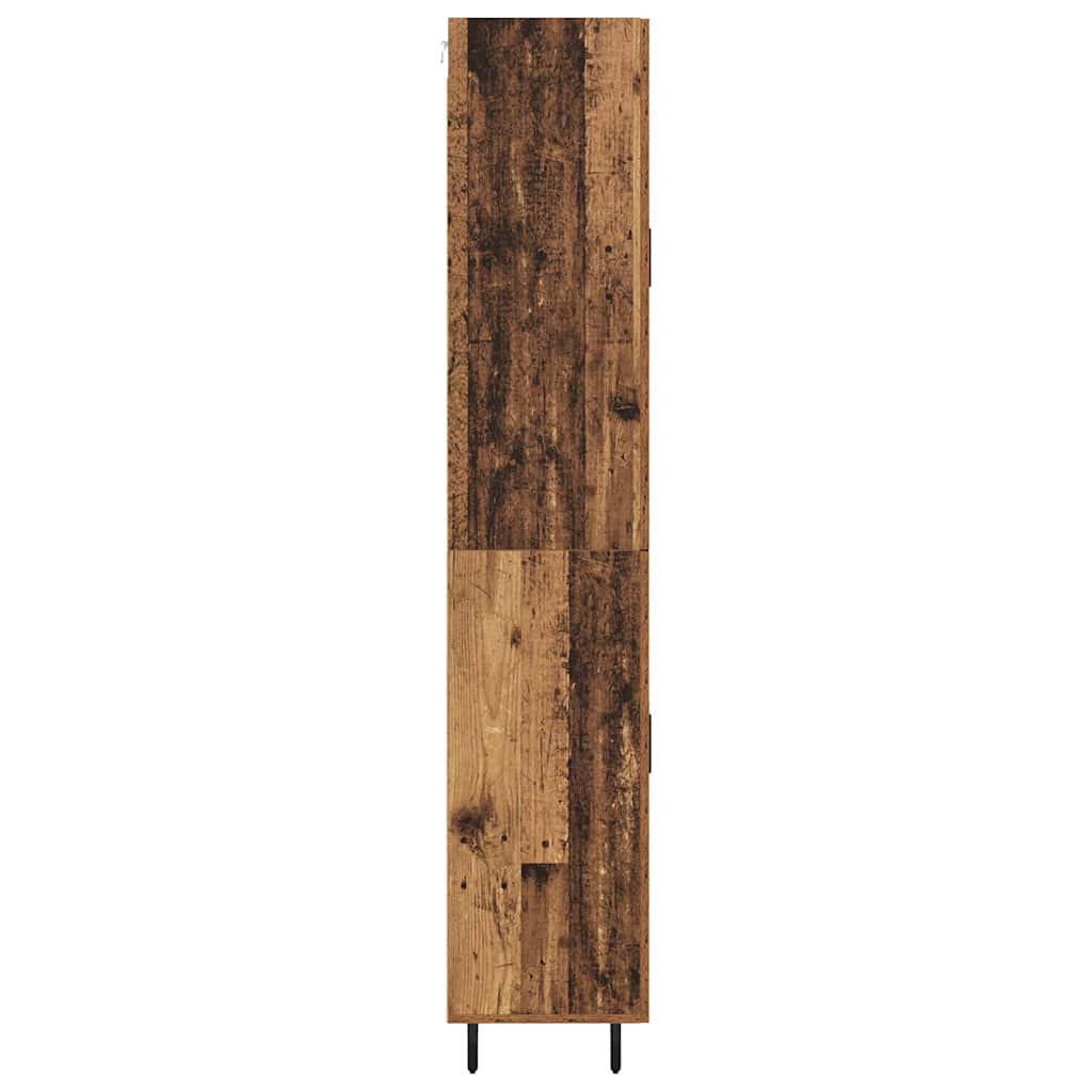 Highboard 2 pcs Παλιό Ξύλο Σύνθετο Ξύλο και Γυαλί - Pakobazaar