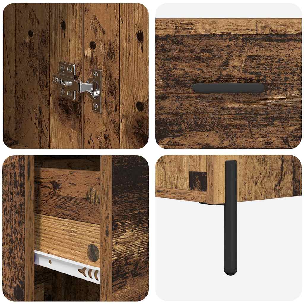 Highboard Παλιό Ξύλο 34,5 x 34 x 180 εκ. Επεξεργασμένο ξύλο