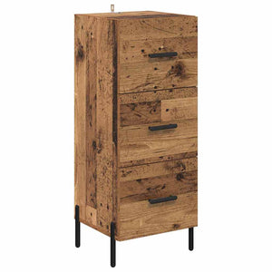 Highboard Παλιό Ξύλο 34,5 x 34 x 180 εκ. Επεξεργασμένο Ξύλο