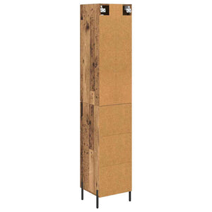 Highboard Παλιό Ξύλο 34,5 x 34 x 180 εκ. Επεξεργασμένο Ξύλο