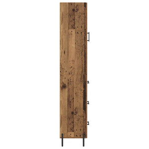 Highboard Παλιό Ξύλο 34,5 x 34 x 180 εκ. Επεξεργασμένο Ξύλο