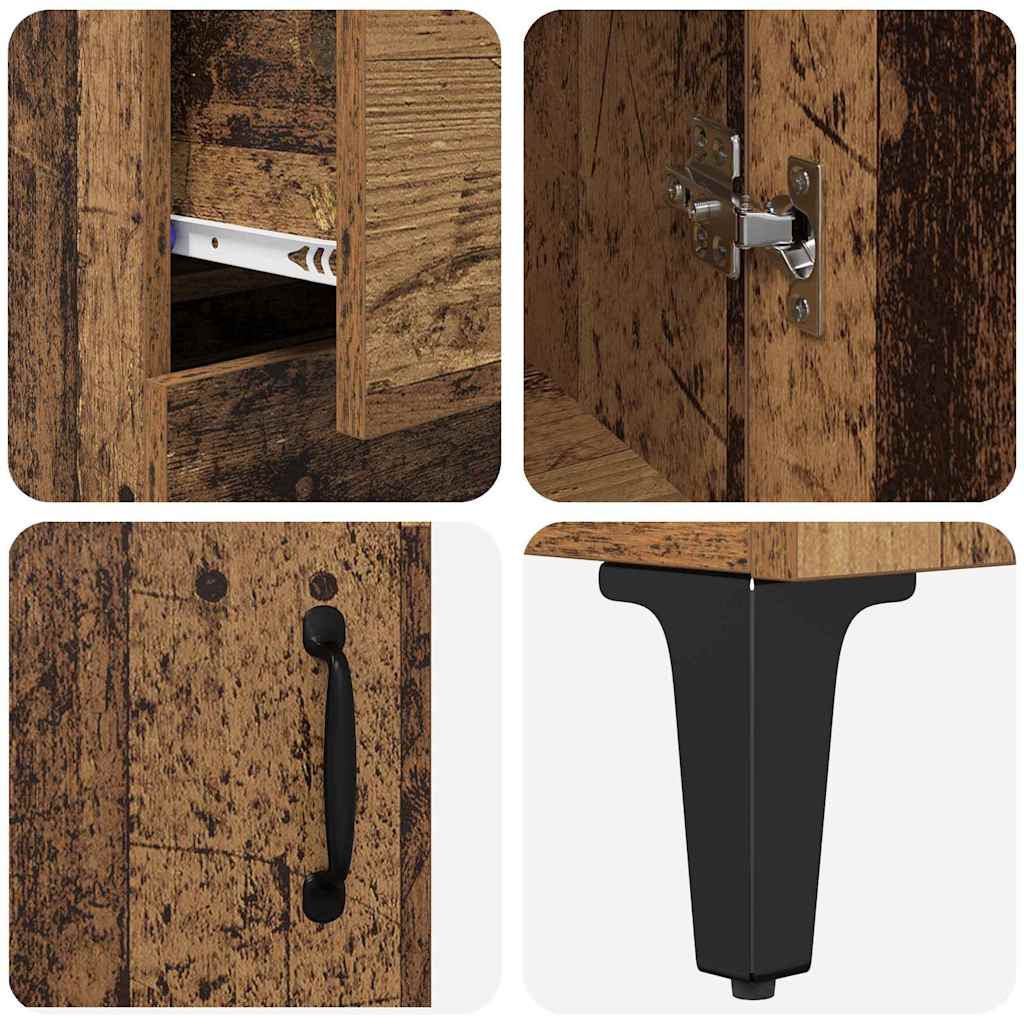 Highboard Παλιό Ξύλο 69,5 x 34 x 180 εκ. Επεξεργασμένο ξύλο - Pakobazaar