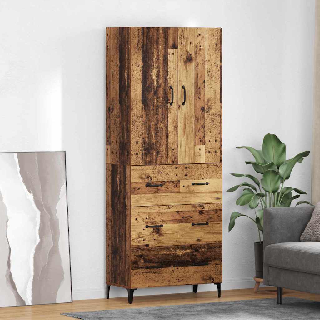 Highboard Παλιό Ξύλο 69,5 x 34 x 180 εκ. Επεξεργασμένο ξύλο - Pakobazaar