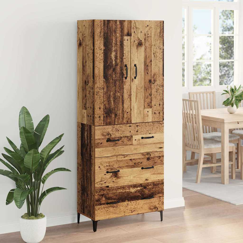 Highboard Παλιό Ξύλο 69,5 x 34 x 180 εκ. Επεξεργασμένο ξύλο - Pakobazaar