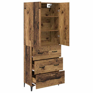 Highboard Παλιό Ξύλο 69,5 x 34 x 180 εκ. Επεξεργασμένο ξύλο - Pakobazaar