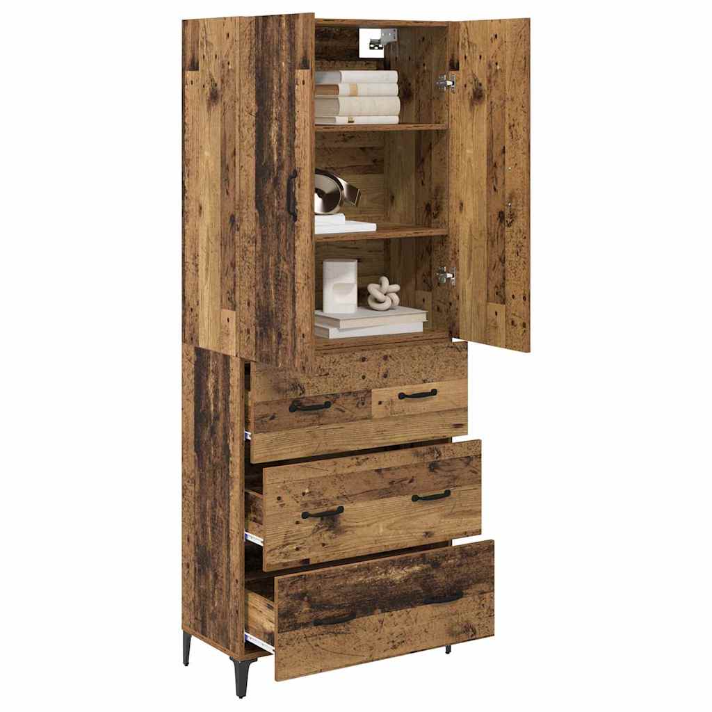 Highboard Παλιό Ξύλο 69,5 x 34 x 180 εκ. Επεξεργασμένο ξύλο - Pakobazaar