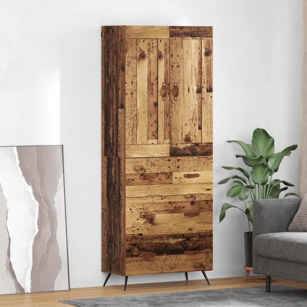 Highboard Παλιό Ξύλο 69,5 x 34 x 180 εκ. Επεξεργασμένο ξύλο