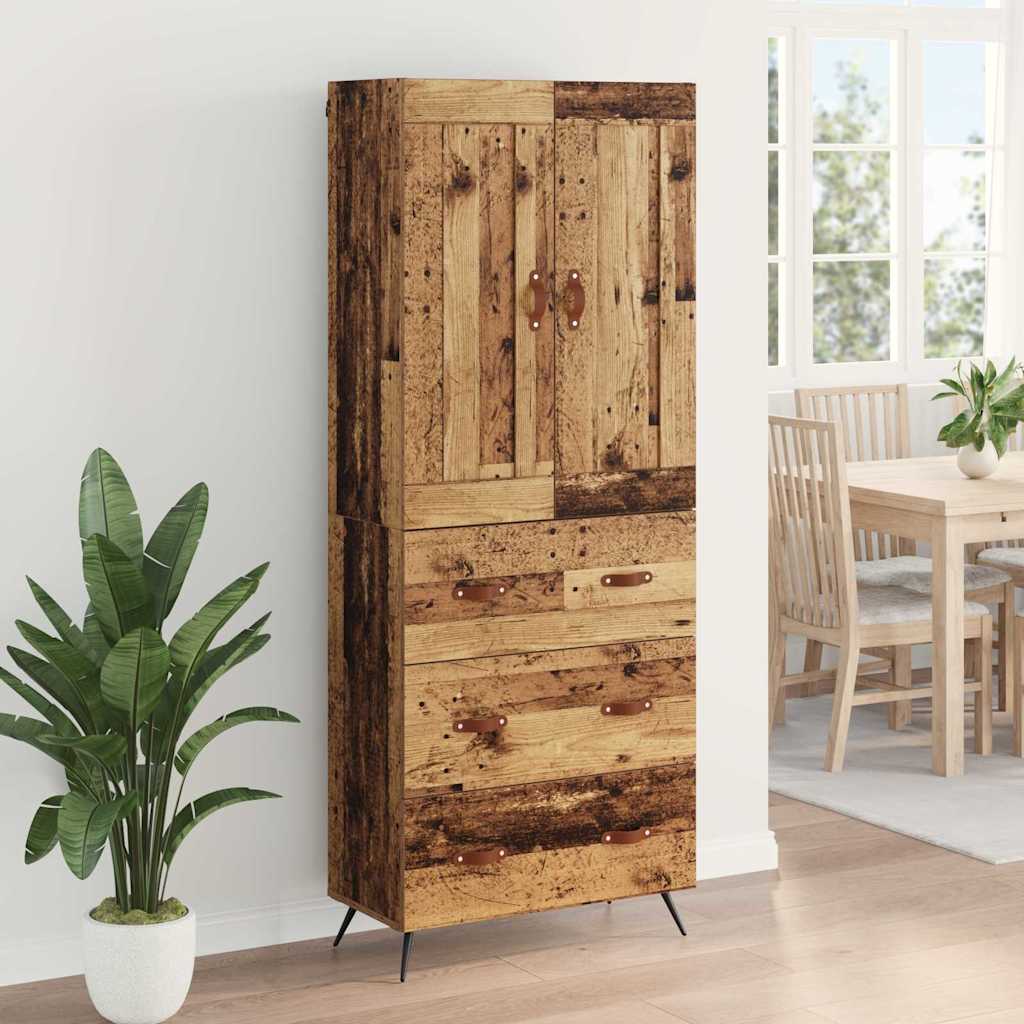Highboard Παλιό Ξύλο 69,5 x 34 x 180 εκ. Επεξεργασμένο ξύλο