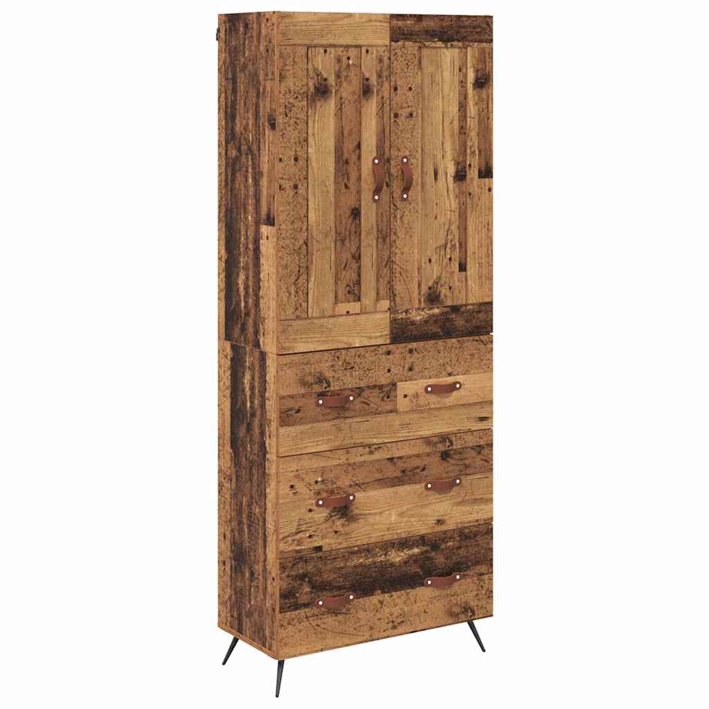 Highboard Παλιό Ξύλο 69,5 x 34 x 180 εκ. Επεξεργασμένο ξύλο