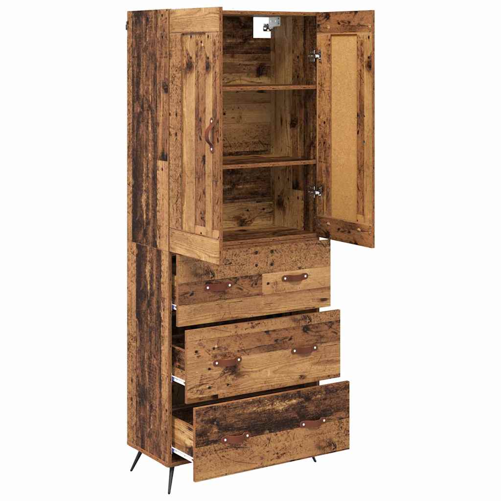 Highboard Παλιό Ξύλο 69,5 x 34 x 180 εκ. Επεξεργασμένο ξύλο