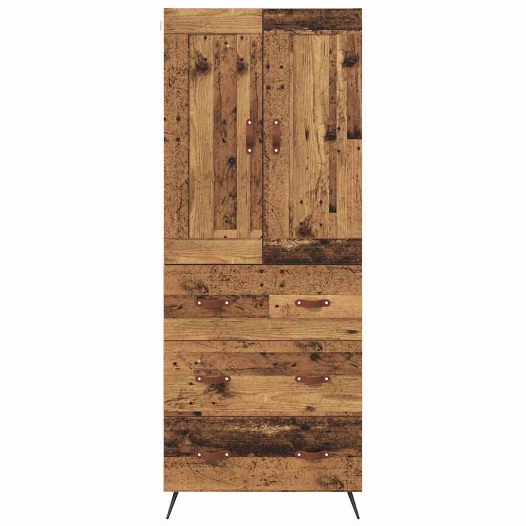 Highboard Παλιό Ξύλο 69,5 x 34 x 180 εκ. Επεξεργασμένο ξύλο