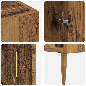 Highboard Παλιό Ξύλο 69,5 x 34 x 180 εκ. Επεξεργασμένο Ξύλο