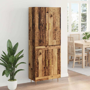 Highboard Παλιό Ξύλο 69,5 x 34 x 180 εκ. Επεξεργασμένο Ξύλο