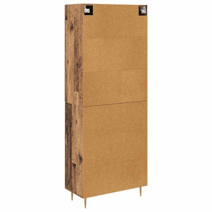 Highboard Παλιό Ξύλο 69,5 x 34 x 180 εκ. Επεξεργασμένο Ξύλο