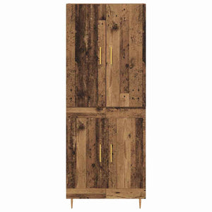 Highboard Παλιό Ξύλο 69,5 x 34 x 180 εκ. Επεξεργασμένο Ξύλο
