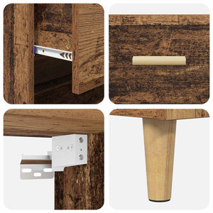 Highboard Παλιό Ξύλο 69,5 x 32,5 x 180 εκ Επεξεργασμένο Ξύλο