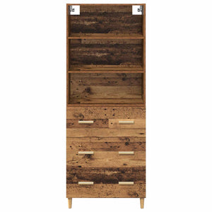 Highboard Παλιό Ξύλο 69,5 x 32,5 x 180 εκ Επεξεργασμένο Ξύλο