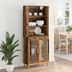 Highboard Παλιό Ξύλο 69,5 x 32,5 x 180 εκ Επεξεργασμένο Ξύλο