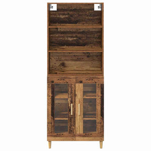 Highboard Παλιό Ξύλο 69,5 x 32,5 x 180 εκ Επεξεργασμένο Ξύλο