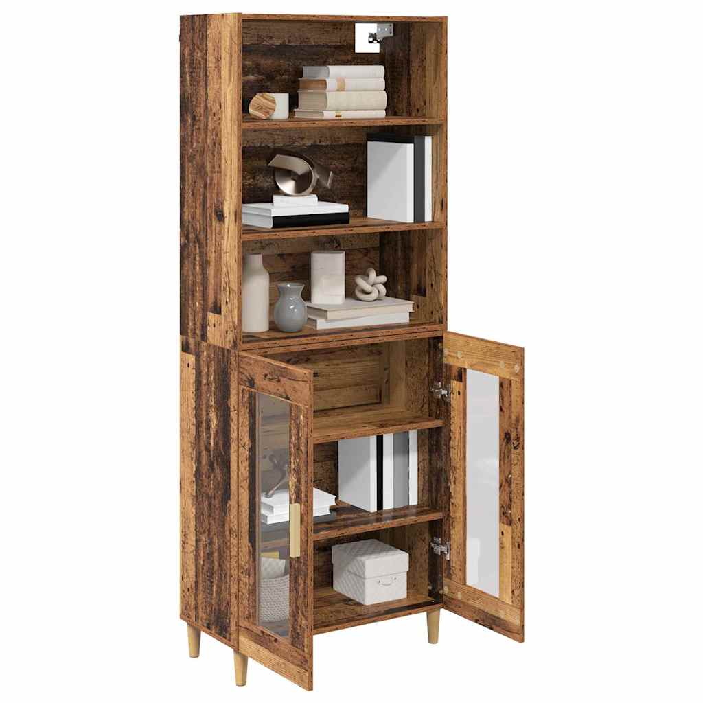 Highboard Παλιό Ξύλο 69,5 x 32,5 x 180 εκ Επεξεργασμένο ξύλο