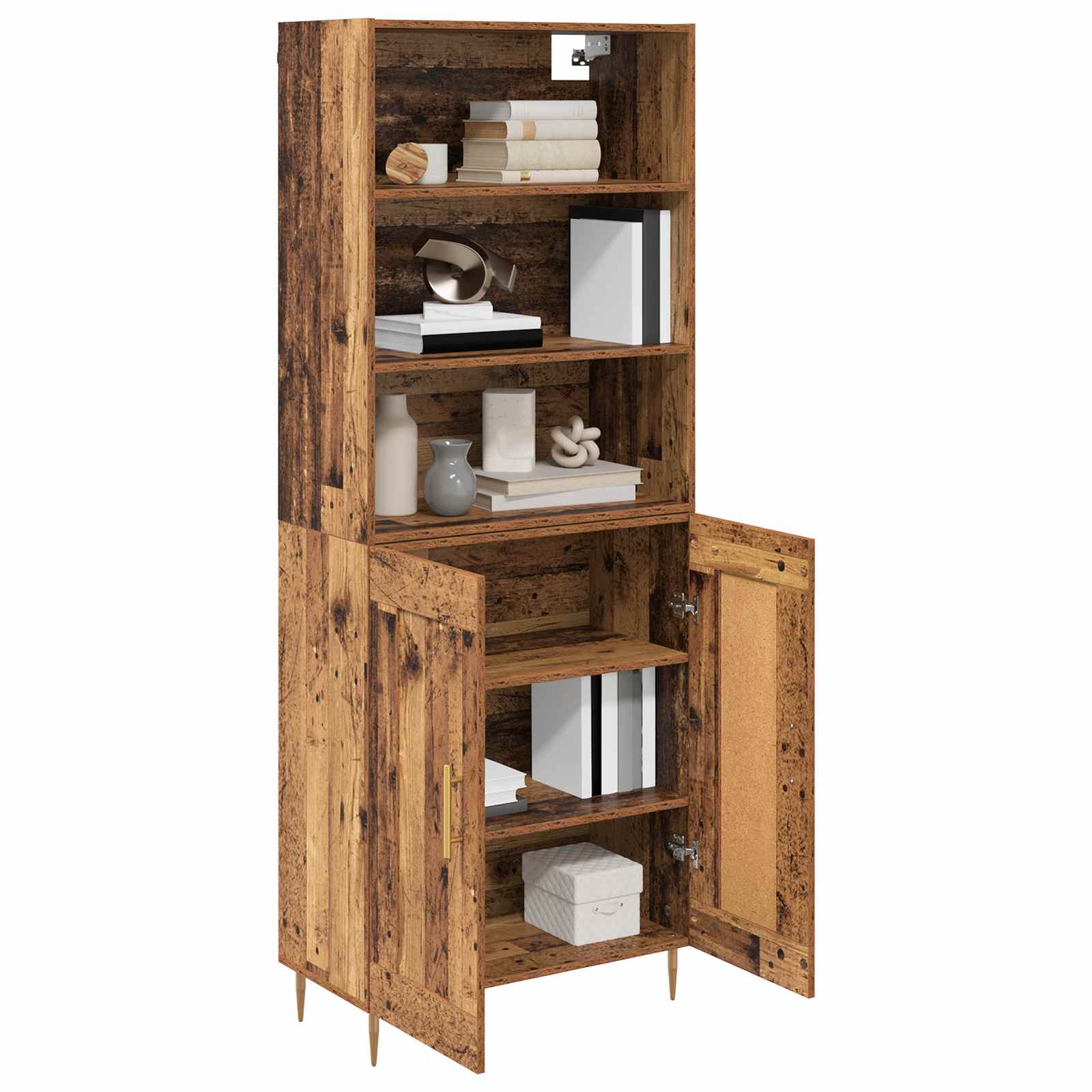 Highboard Παλιό ξύλο 69,5 x 34 x 180 εκ. Επεξεργασμένο ξύλο