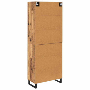 Highboard 2 τμχ. Παλιό Ξύλο 69,5 x 34 x 180 εκ.
