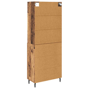Highboard 2 τμχ. Παλιό Ξύλο 69,5 x 32,5 x 180 εκ