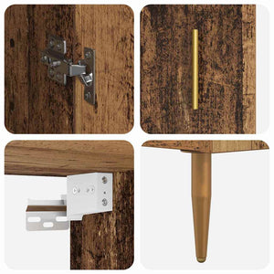 Highboard 2 τμχ. Παλιό ξύλο 69,5 x 34 x 180 εκ.
