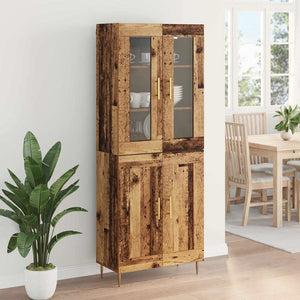 Highboard 2 τμχ. Παλιό ξύλο 69,5 x 34 x 180 εκ.