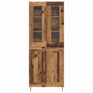 Highboard 2 τμχ. Παλιό ξύλο 69,5 x 34 x 180 εκ.