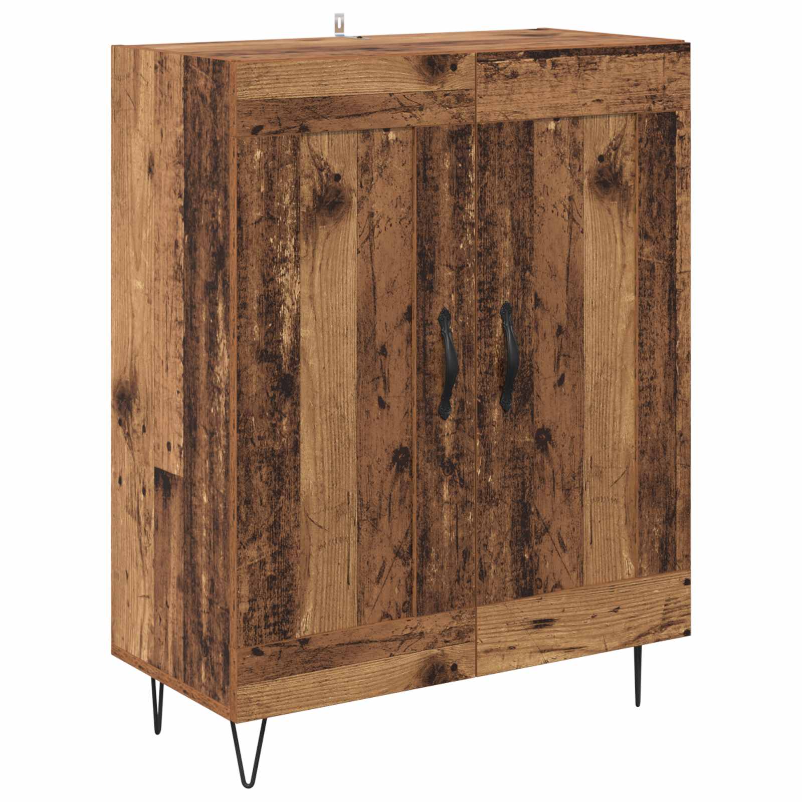Highboard 2 pcs Παλιό ξύλο Επεξεργασμένο ξύλο - Pakobazaar