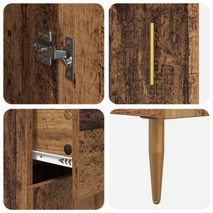 Highboard 2 τμχ. Παλιό ξύλο 69,5 x 34 x 180 εκ.
