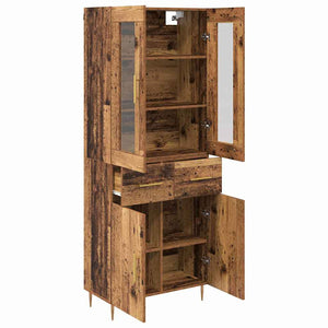 Highboard 2 τμχ. Παλιό ξύλο 69,5 x 34 x 180 εκ.