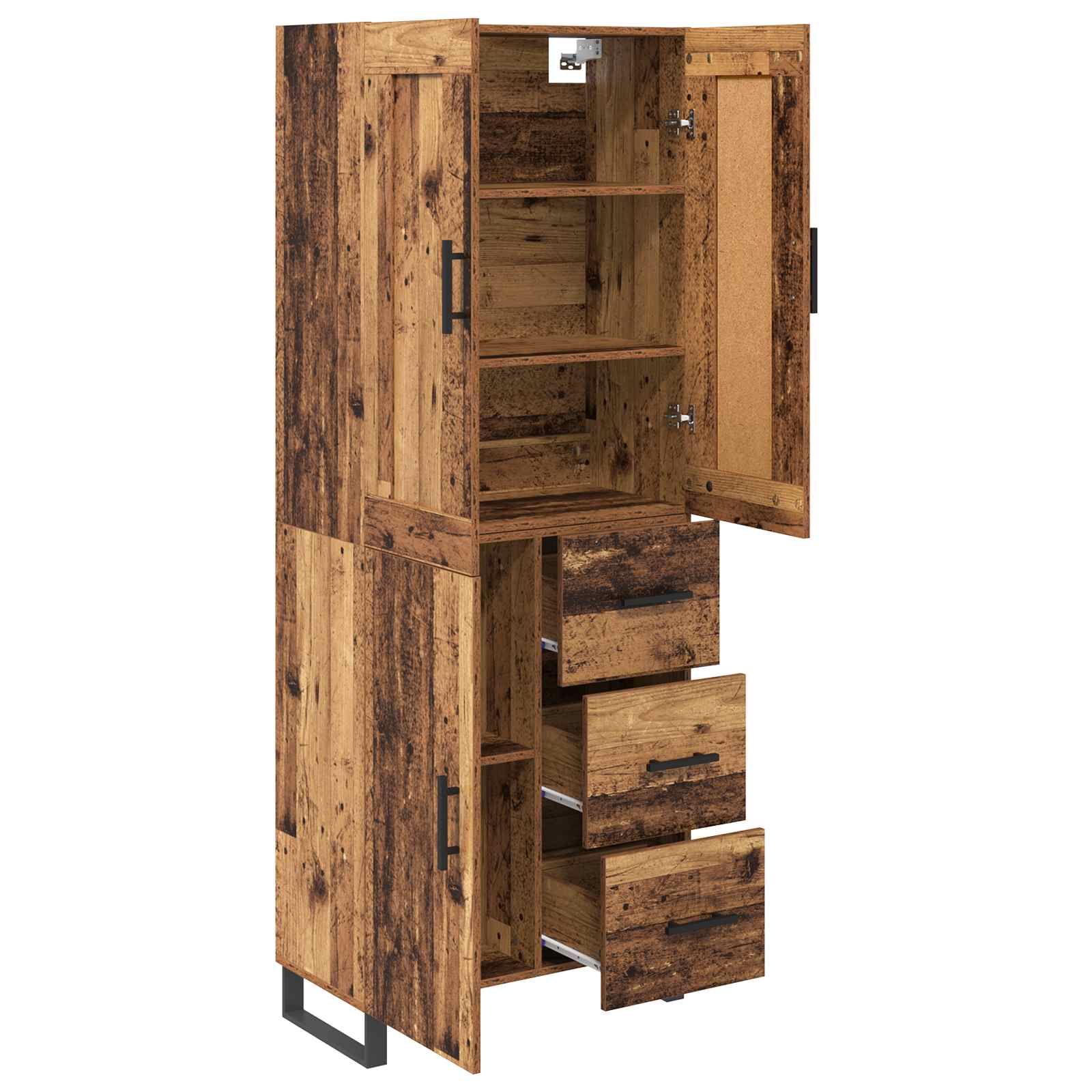 Highboard Παλιό ξύλο 69,5 x 34 x 180 εκ. Επεξεργασμένο ξύλο