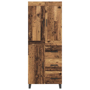 Highboard 2 τμχ. Παλιό ξύλο 69,5 x 34 x 180 εκ.