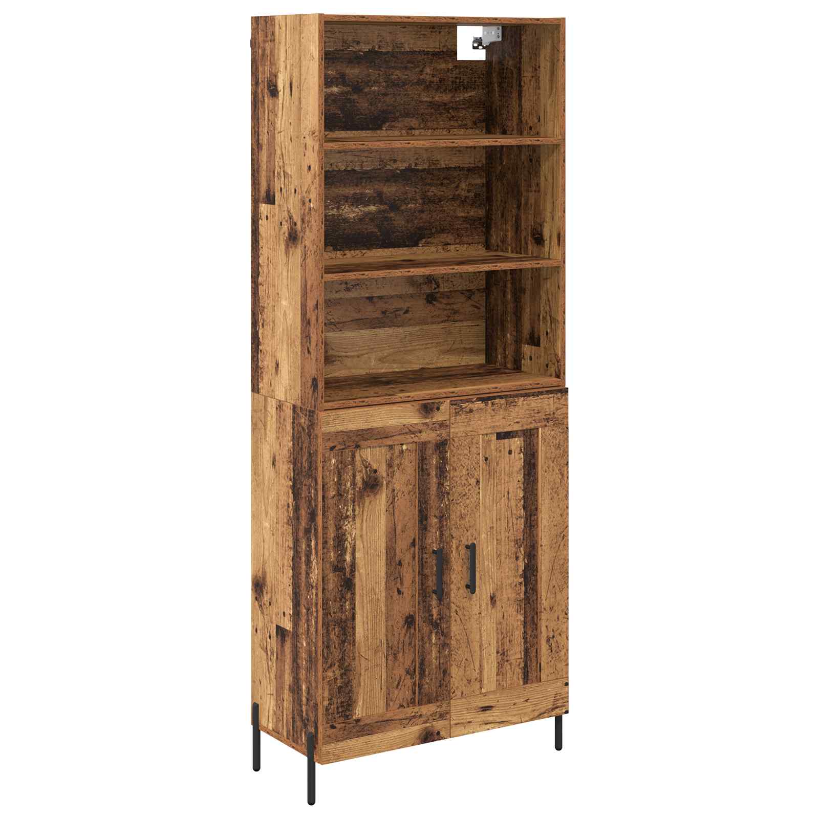 Highboard Παλιό Ξύλο 69,5 x 32,5 x 180 εκ Επεξεργασμένο ξύλο
